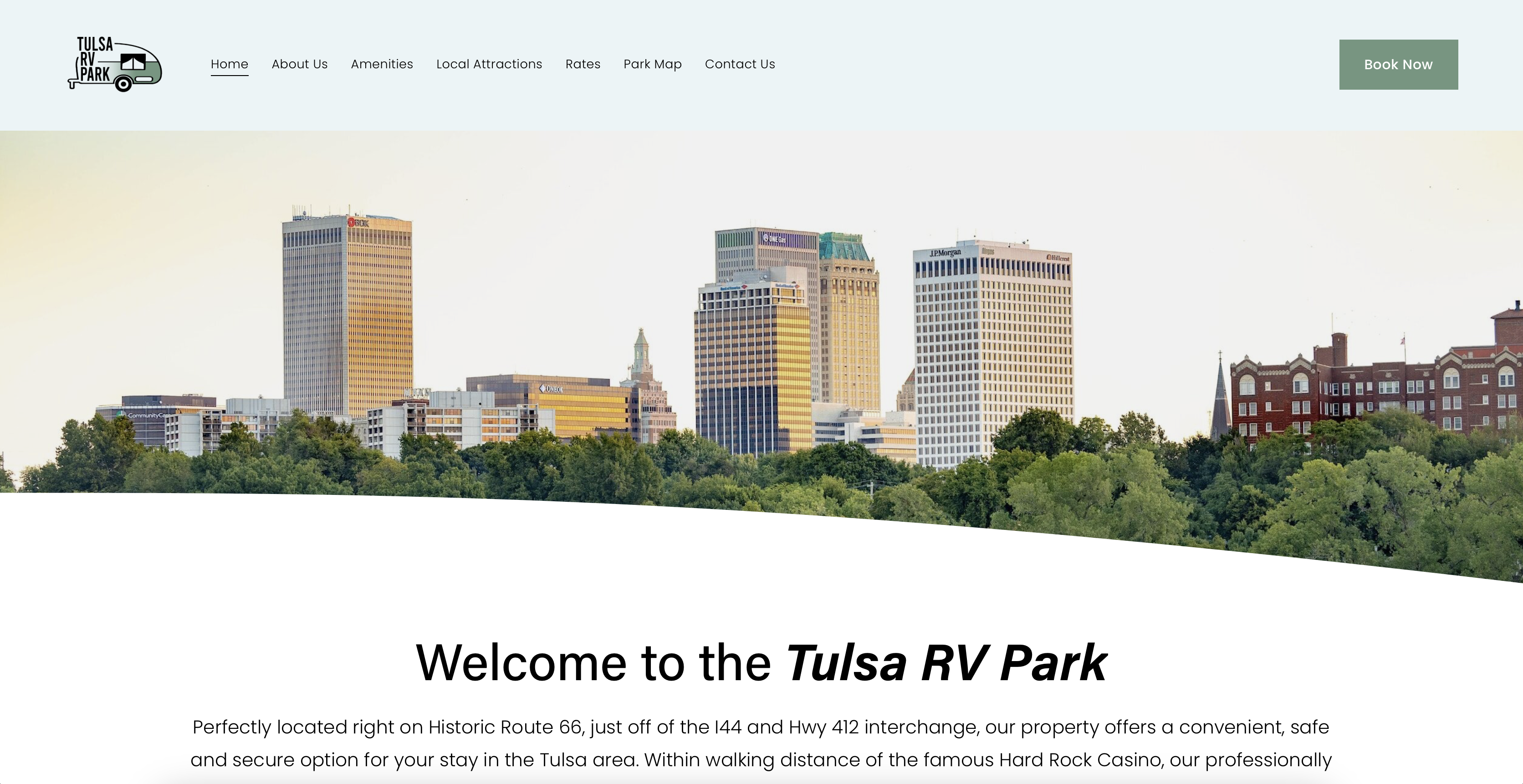 Tulsa RV Park Web - Desktop Version